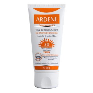 کرم ضد آفتاب رنگی SPF30 آردن با محافظت فیزیکال و پوشش طبیعی پوست